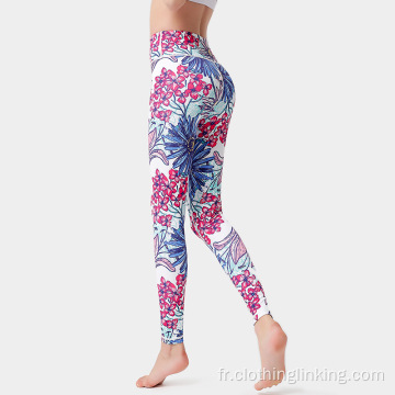 Tenues d&#39;entraînement Leggings à fleurs